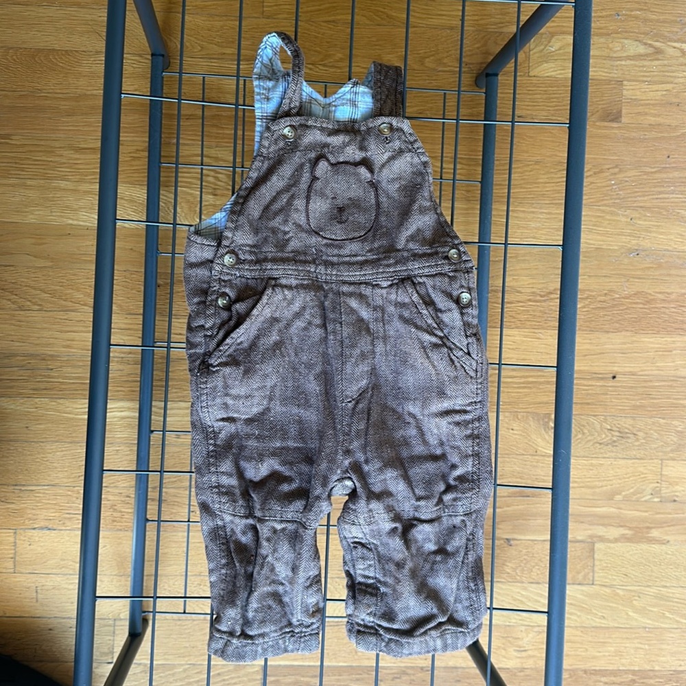 Baby gap overalls, brown size 6 to 12 months